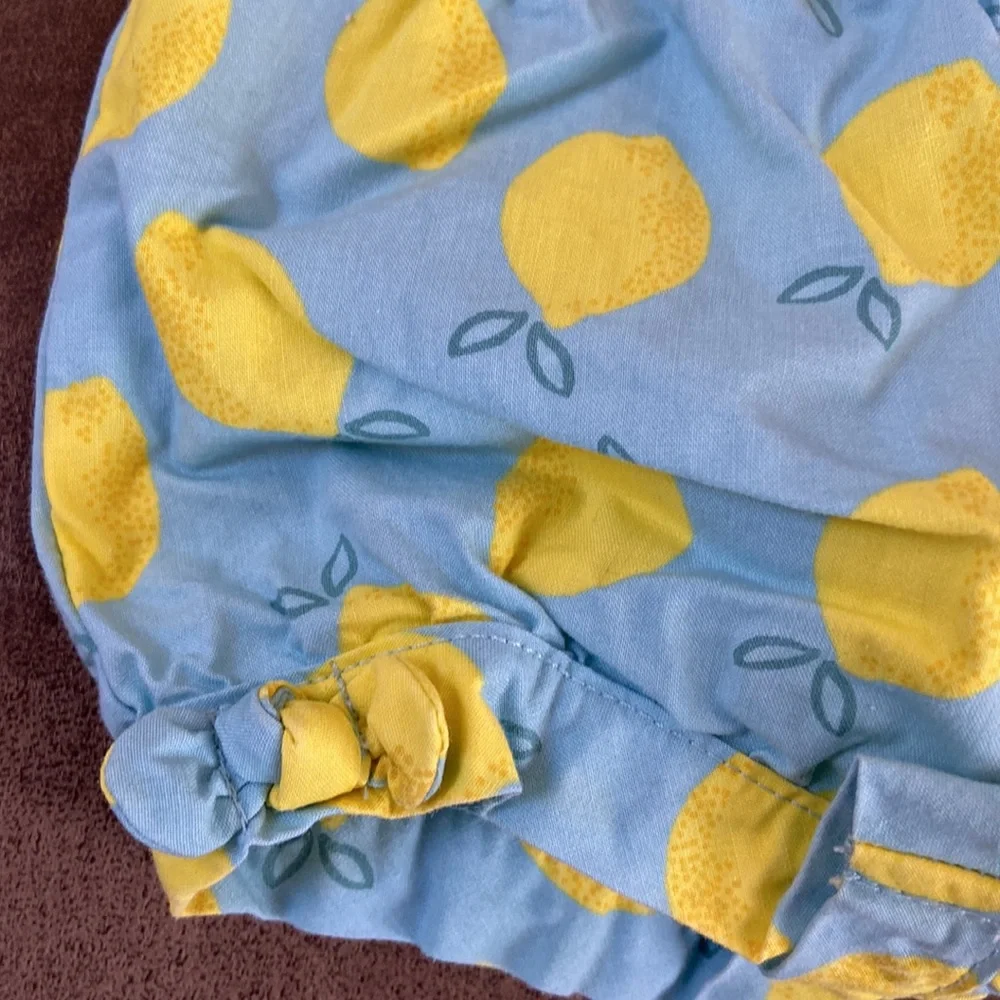 Carters Summer Lemon Bubble Shorts and Shirt; size 3M